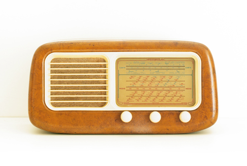 poste radio vintage bois
