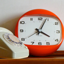 horloge vintage jaz orange seventies