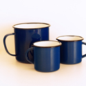 Ensemble broc et mugs maills bleus